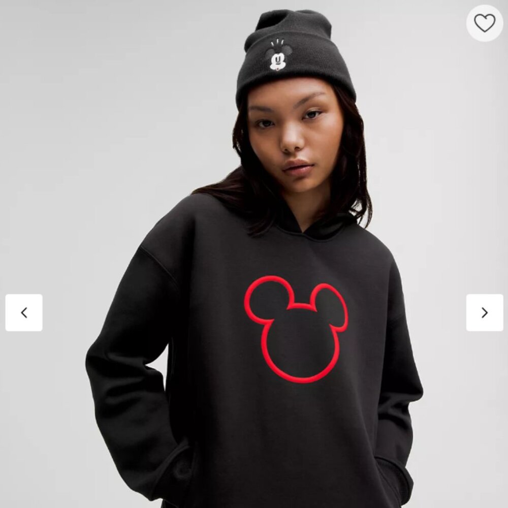 NWT LULULEMON X DISNEY FLEECE OVERSIZED HOODIE Black S